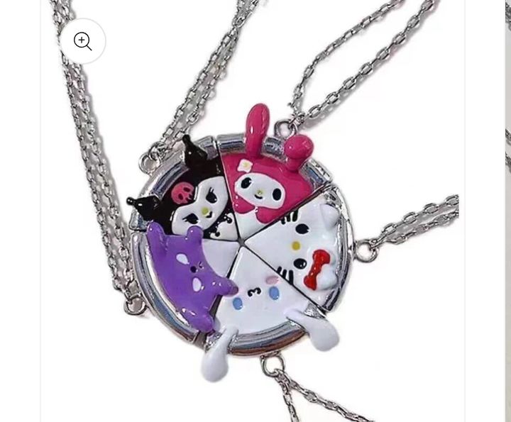 Saniro BFF Pizza Necklace Set for 5 Besties