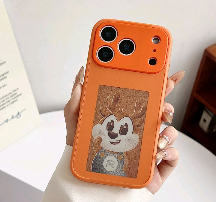 Custodia per telefono fai da te con inchiostro iPhone 11/12/13/14/15/16/17 Pro Max, Custodia personalizzata con proiezione fotografica intelligente tramite app, Personalizza la tua custodia per telefono