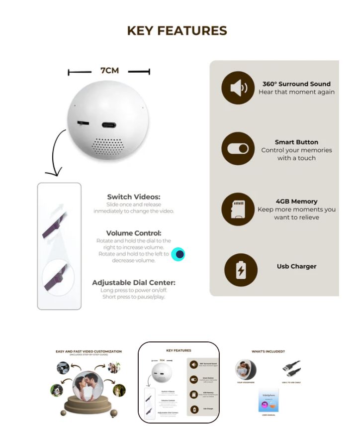 VidoSphere™ - Magic Video Sphere (compresa di scatola)