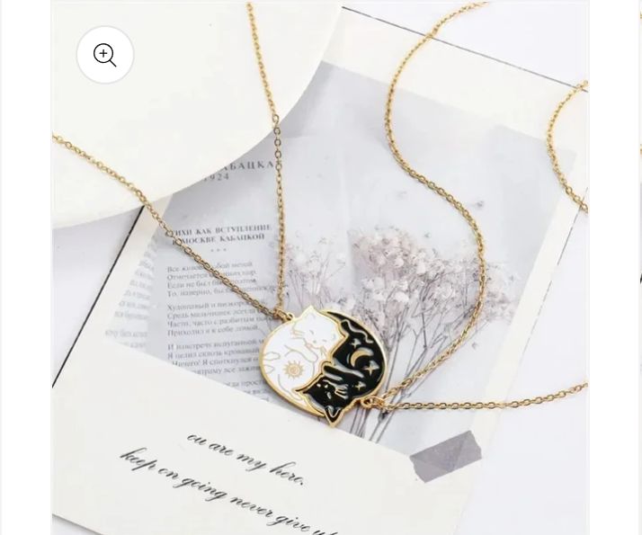 Cat Hug Best Friend Necklace