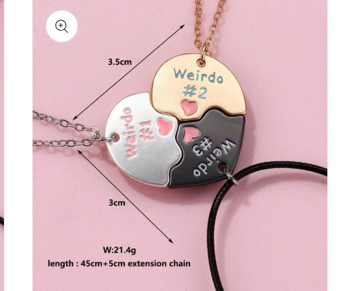 3 Weirdos BFF Necklace