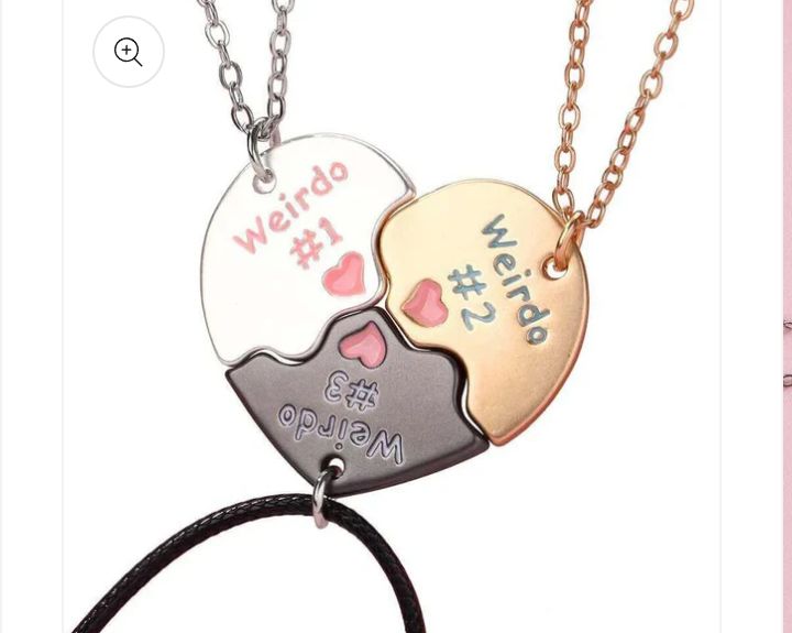 3 Weirdos BFF Necklace