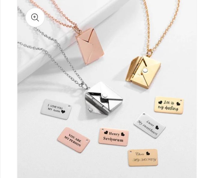 Custom Engraved Love Letter Necklace