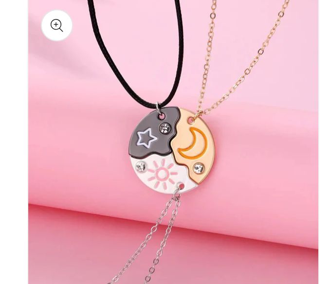 3 Best Friends Sun Moon and Star Necklace