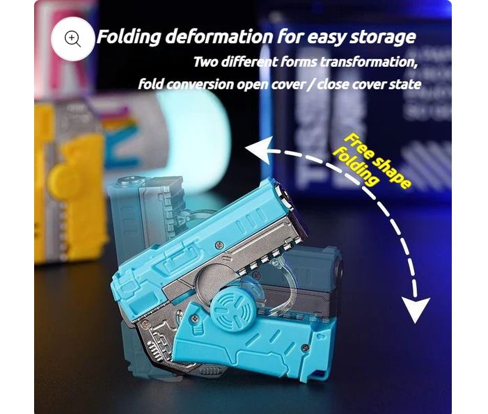 Elegant Fidget Lighter: Foldable Windproof Flame with Gyroscope for Stress Relief