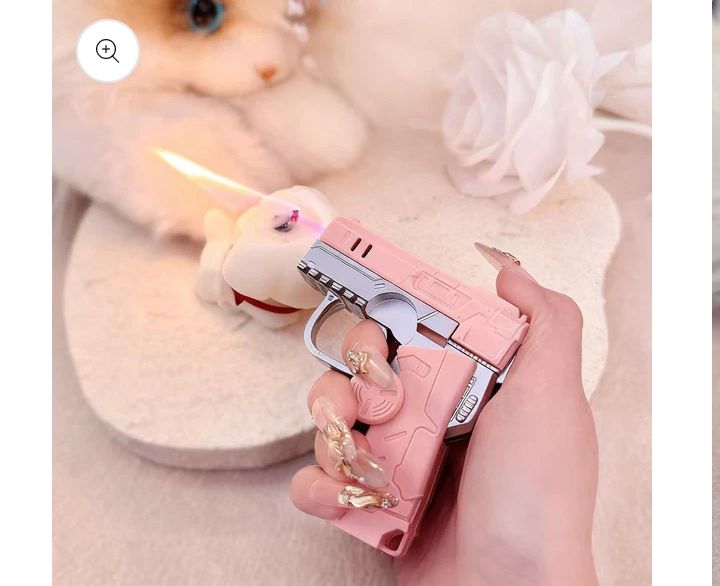 Elegant Fidget Lighter: Foldable Windproof Flame with Gyroscope for Stress Relief