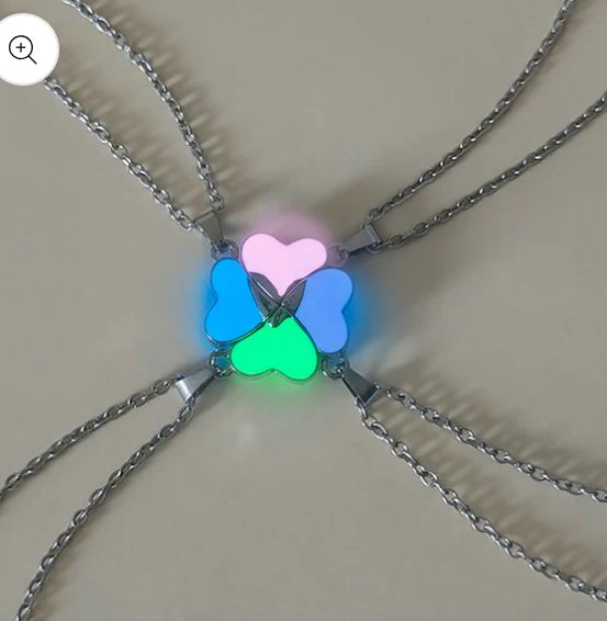 4 Best Friends Clover Glow Magnetic Necklace