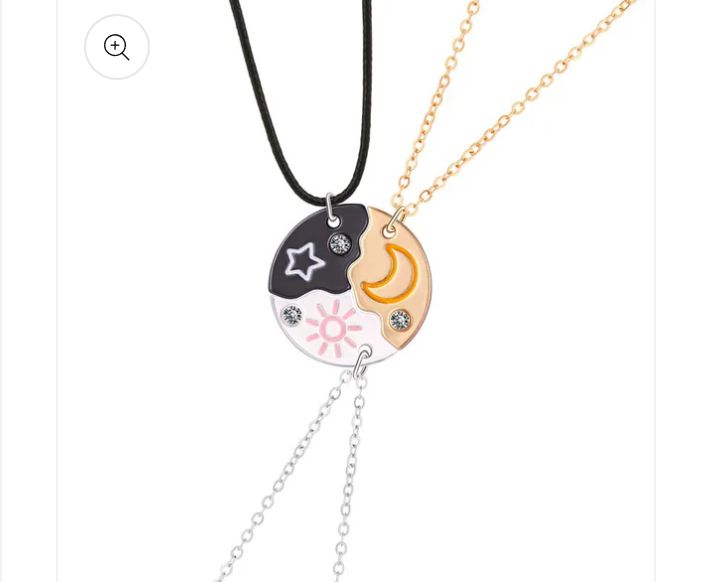 3 Best Friends Sun Moon and Star Necklace