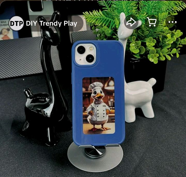 Custodia per telefono fai da te con inchiostro iPhone 11/12/13/14/15/16/17 Pro Max, Custodia personalizzata con proiezione fotografica intelligente tramite app, Personalizza la tua custodia per telefono