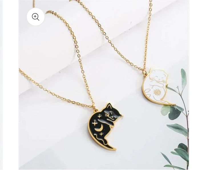 Cat Hug Best Friend Necklace