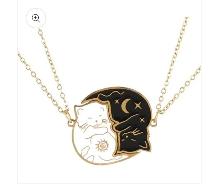 Cat Hug Best Friend Necklace